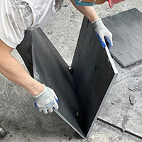 black slate stone with hand splitting